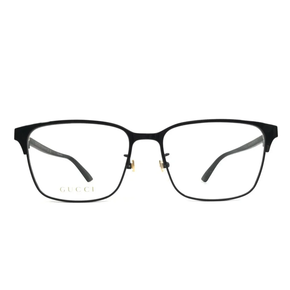 Gucci Eyeglasses Frames GG0756OA 001 Matte Black Rectangle Asian Fit 56-17-145
